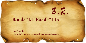 Baráti Rozália névjegykártya