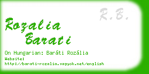 rozalia barati business card