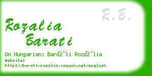 rozalia barati business card